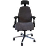 Bureaustoel-Voorzijde Bruin Ergonomic - De Instap Maatwerk Ergonomische Bureaustoel